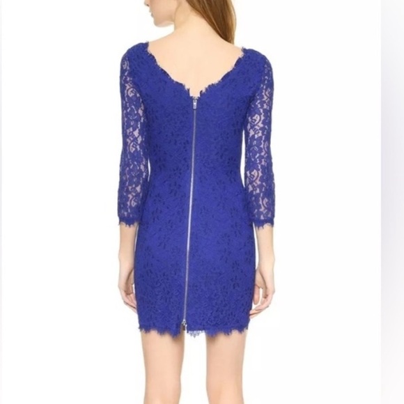 DVF Zarita Lace Long Sleeve Dress - Picture 2 of 10
